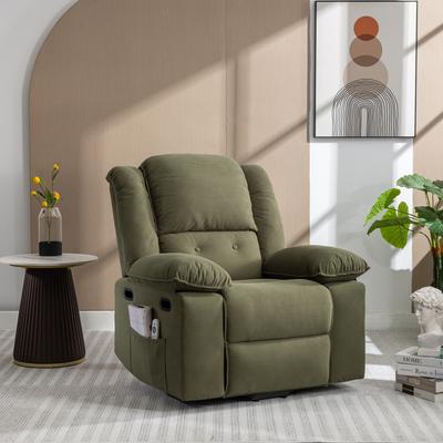 Heating Lift Chairs Adjustable Massage Sofa w/Remote Controller,Green