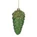 5.5" Green and Gold Glitter Beaded Pine Cone Christmas Ornament