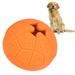 Pet Treat Ball Chewing Teeth Grinding Interactive Slow Feeding Rubber Tortoise Shell Dog Food Dispensing Toy Crack Feeder Ball Treat Dispensing and Teeth Cleaning Dog Toy[S]