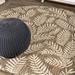 Nevis Palm Frond Brown/Beige 5 Round Indoor/Outdoor Area Rug