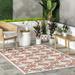 nuLOOM Lila Geometric Striped Indoor/Outdoor Area Rug 4 x 6 Brick