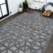 JONATHAN Y JONATHAN Y Peralta Neutral Geometric Indoor/Outdoor Area Rug 5 X 8 - Dark Gray