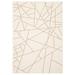Chaudhary Living 4 x 5.5 Beige and Taupe Geometric Rectangular Outdoor Area Throw Rug