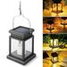 YouLoveIt LED Solar Lantern Outdoor Table Lamp Portable Rechargeable Solar Lanterns Outdoor Waterproof Lantern Cordless Hanging Lamp for Patio Garden Camping