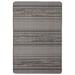 Chaudhary Living 4.25 x 6.5 Black and Gray Striped Rectangular Outdoor Area Throw Rug