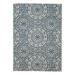 Linon Indoor Outdoor Washable Doria Polyester Area 5 x7 Rug in Smoke Gray