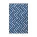 HomeRoots 487048 6 x 9 ft. Navy Blue Waves Stain Resistant Indoor & Outdoor Rectangle Area Rug