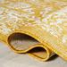JONATHAN Y JONATHAN Y Sinjuri Bohemian Textured Weave Floral Indoor/Outdoor Area Rug 5 Round - Yellow/Cream