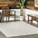 nuLOOM Rowan Braided Texture Indoor/Outdoor Area Rug 4 x 6 Ivory