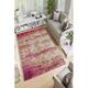 LaModaHome Area Rug Non-Slip - Cream Vintage Soft Machine Washable Bedroom Rugs Indoor Outdoor Bathroom Mat Kids Child Stain Resistant Living Room Kitchen Carpet 5.3 x 7.6 ft