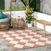 nuLOOM Sabina Diamond Trellis Indoor/Outdoor Area Rug 5 x 8 Brick