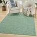 Nourison Practical Solutions Indoor/Outdoor Blue Green 5 x 7 Area Rug (5x7)