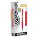 1PC Zebra Sarasa Dry Gel X20 Gel Pen Retractable Fine 0.5 mm Red Ink Translucent Red Barrel 12/Pack