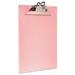 1PC Saunders Recycled Plastic Clipboard with Ruler Edge 1\\ Clip Capacity Holds 8.5 x 11 Sheets Pink