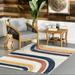 nuLOOM Katina Abstract Rainbow Indoor/Outdoor Area Rug 3 x 5 Blue