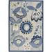 HomeRoots Blue and Gray Indoor Outdoor Area Rug 1 H x 63 W x 89 D 5 x 8 Rectangle