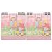 2Pcs Miniature Desk Calendar 2023 Desk Calendar Cartoon Desk Calendar Ornament Planner Calendar