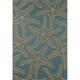 8 x 11 ft. Plymouth Collection Starfish Flat Woven Indoor & Outdoor Area Rug Blue