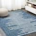 JONATHAN Y JONATHAN Y Colonia Berber Stripe Geometric Indoor/Outdoor Area Rug 3 X 5 - Blue/Ivory