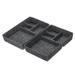 Uxcell Felt Drawer Organizer 2 Pack 4 Compartments Desk Drawers Organizer Tray Dark Gray