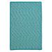 Colonial Mills Outdoor Houndstooth Tweed Square Rug - Turquoise