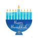 Happy Hanukkah Menorah I Poster Print - Naffas Designs Yass (24 x 36)