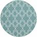 Hauteloom Folsom Living Room Bedroom Patio Outdoor Area Rug - Indoor/Outdoor - Green White - 5 3 -Round