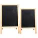 2pcs Wooden Chalkboard Tabletop Folding Double-sided Whiteboard Blackboard Memo Board