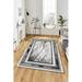 LaModaHome Area Rug Non-Slip - Blue Bordure Soft Machine Washable Bedroom Rugs Indoor Outdoor Bathroom Mat Kids Child Stain Resistant Living Room Kitchen Carpet 5.3 x 7.6 ft