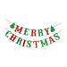 Merry Christmas Banner Christmas Bunting Pull The Flag Portable Hanging Flags Xmas Decorations for New Year Celebrations Wall Snowflake