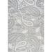 JONATHAN Y JONATHAN Y Gordes Paisley High-Low Indoor/Outdoor Area Rug 5 X 8 - Light Gray/Ivory