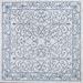 JONATHAN Y JONATHAN Y Madrid Vintage Filigree Textured Weave Indoor/Outdoor Area Rug 5 Square - Gray/Navy