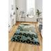 LaModaHome Area Rug Non-Slip - Blue Geometric Soft Machine Washable Bedroom Rugs Indoor Outdoor Bathroom Mat Kids Child Stain Resistant Living Room Kitchen Carpet 5.3 x 7.6 ft (40)