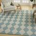 Nourison Positano Indoor/Outdoor Aqua 7 x 10 Area Rug (7x10)