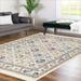 Alfa Rich 4x6 Area Rugs Ultra-Thin Boho Multi Color Floral Rug Non-Slip Machine Washable Easy Clean Pet Friendly Rugs