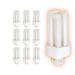 13 Watt CFL Light Bulbs | 4 Pin GX24Q-1 Base 3000K Warm White | 13W High Output 810 Lumens | Triple Tube Compact Fluorescent Light Bulbs Plug-in | 10 Pack by GoodBulb