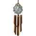 260 Bamboo Wind Chime 4 Inch Diameter Clear Glass