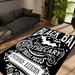 LaModaHome Non-Slip Rug Black Bat Design Non-Slip Rug Washable Mat Child Stain Resistant Living Room Kitchen Carpet - Size: 4 9X2 6ft(150X80cm)