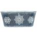 MDR Trading AI-GA3465SFW-Q02 Silver with White Washed Snowflakes Metal Planter - Set of 2