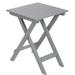 Portable Outdoor Folding Side Table Adirondack Wood Small Square Side Table Lounge End Table For Yard Patio Garden Lawn Porch Deck Beach Weather Resistant No Assemble Grey