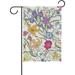 SKYSONIC Beautiful Floral Pattern Double-Sided Printed Garden House Sports Flag - 12x18in Polyester Decorative Flags for Courtyard Garden Flowerpot