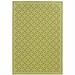 HomeRoots 9 x 13 ft. Green Geometric Stain Resistant Indoor & Outdoor Rectangle Area Rug - Green and Ivory - 9 x 13 ft.