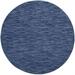 HomeRoots 6 x 6 ft. Navy Blue Non Skid Indoor & Outdoor Round Area Rug - Blue - 6 x 6 ft.