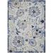 HomeRoots 3 x 4 ft. Blue & Gray Toile Non Skid Indoor & Outdoor Rectangle Area Rug - Blue and Gray - 3 x 4 ft.