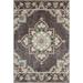 HomeRoots 5 x 8 ft. Brown Floral Stain Resistant Indoor & Outdoor Rectangle Traditional Area Rug - Brown - 5 x 8 ft.