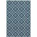 HomeRoots 8 x 11 ft. Navy Floral Stain Resistant Indoor & Outdoor Rectangle Area Rug - Blue and Ivory - 0.15in. H x 94.49in. W x 129.92in. D