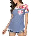 Top Floral Maternity Sleeve Stripe Short Women T-shirt For Breastfeeding Maternity blouse Pregnancy Pajama Pants