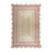 Pink Scalloped Jute Rug Natural Fiber Jute Rug Square Bedroom Decor Carpets Scalloped Outdoor Decor Kilim 4x4 Feet