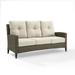 77.13 x 28 x 37.50 in. Rockport Outdoor Wicker High Back Sofa Oatmeal & Light Brown