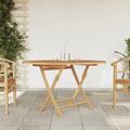 Gecheer Solid Wood Teak Folding Patio Table Spacious Ã˜ 47.2 x29.5 Family Leisure Time Solid Teak Wood